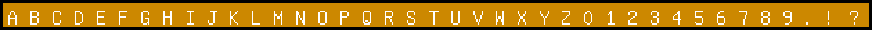 The uniform font alphabet